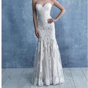 Strapless Allure Bridal Wedding Dress 9727
